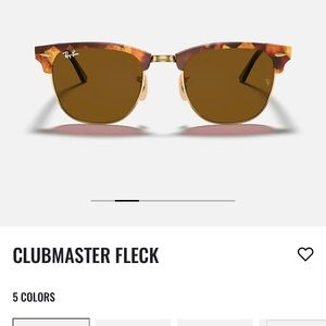 CLUBMASTER FLECK Ray Ban - great condition! Size M 49-21 Polished Brown Havana